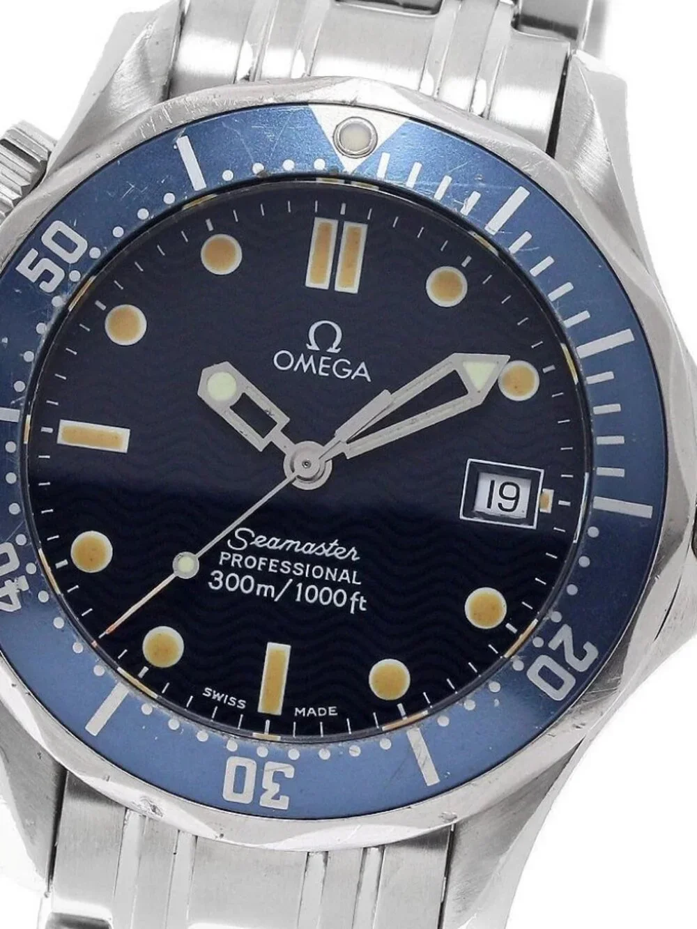 OMEGA Seamaster300 2561.80 Date Navy Dial Quartz Boy's Watch_958561